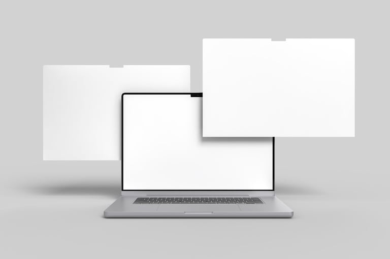 Website redesign on screen
